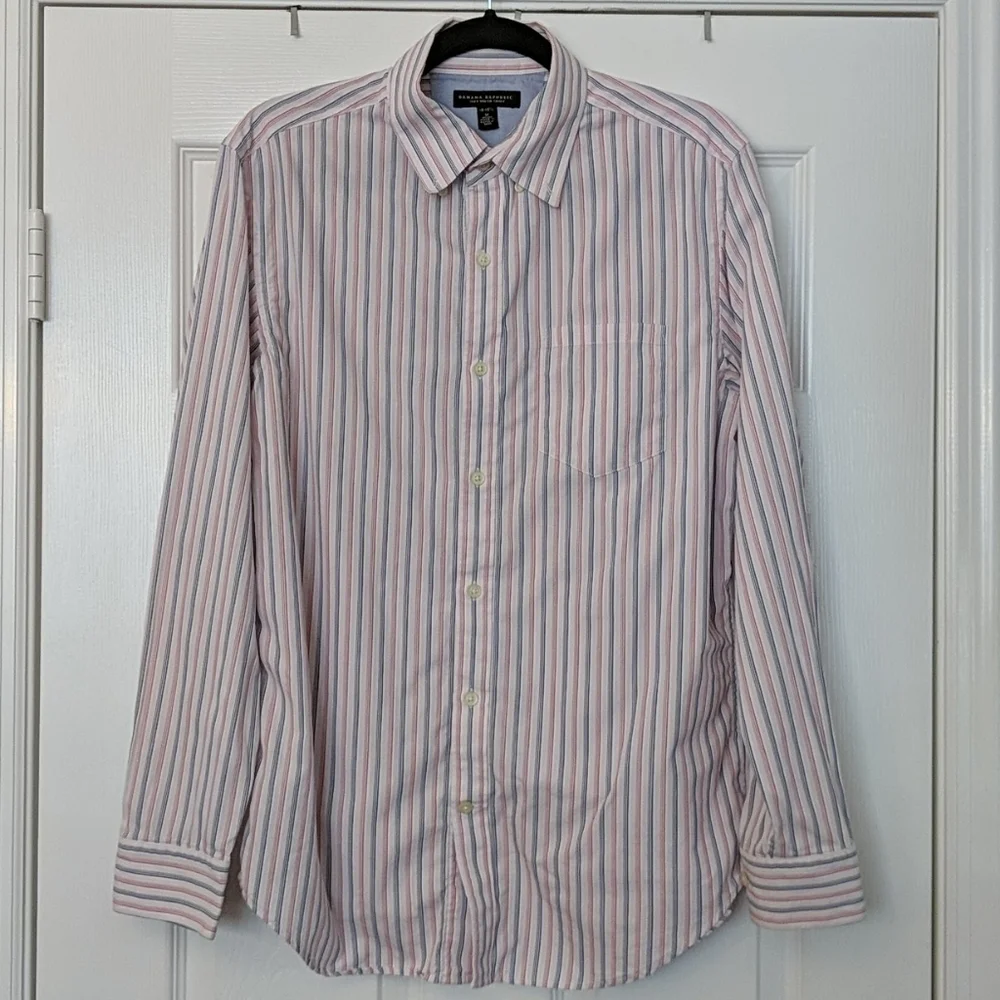 Men's BANANA REPUBLIC Striped Button Down Shirt